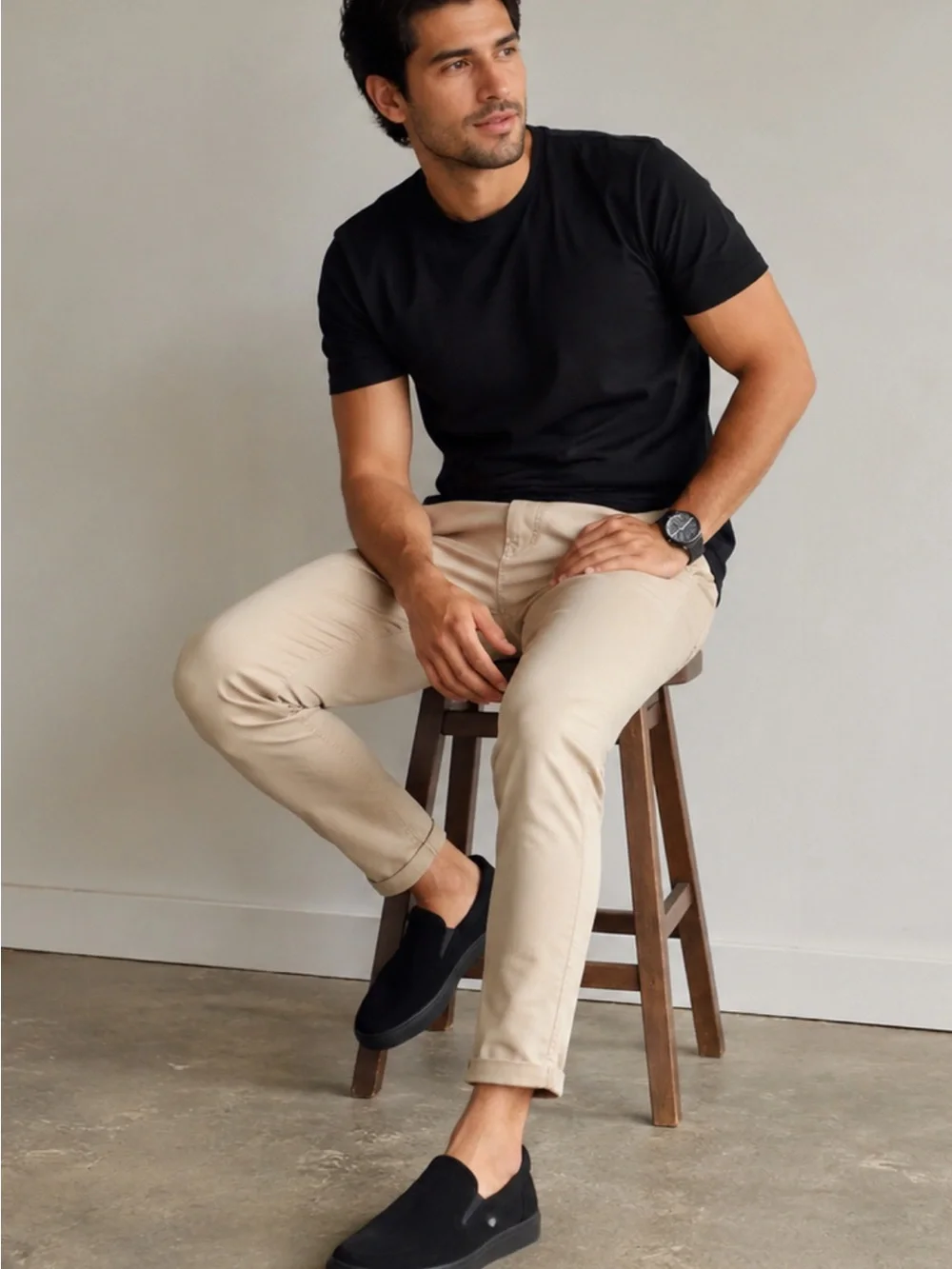 Maui and Sons Black Slip-On Loafers